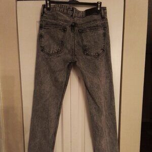 Black denim washed jeans